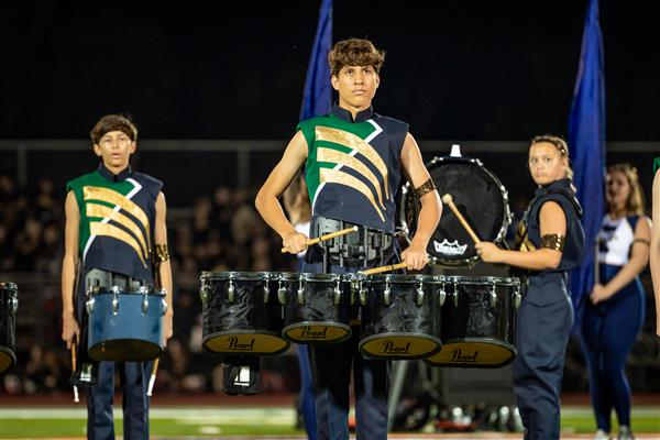 Independence High band members perform